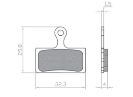 Remblokset Fatbike Performance voor Knaap - RDT - Don Souris - Capo  (E-mark) - (VAK R-2)