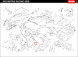 Rieju RS2 Racing (348 nr.2) - Radiateurkap Links (blauw)