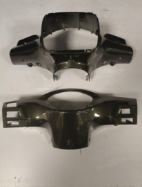 Kappen - China LX - (S-type) - Koplampkap + Tellerkap - Kleur: Donker Groen Metallic - (nieuw) - (VAK Z 61-21)
