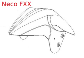 Neco FXX - Voor-spatbord (black edition) - QBK-42101-0000BLACKED