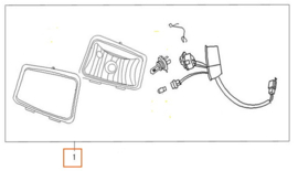 AGM VX-50 / koplamp (rechthoek - vierkant) - (nr. 1)