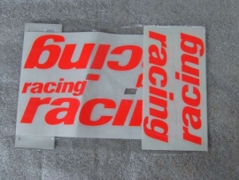 Stickerset RACING oranje