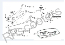 Motobi Rimini 125cc. - Uitlaat