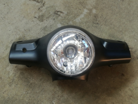 GTS Toscana - Koplamphuis compleet met koplamp (gebruikt) - (Mat Carbon Black) - Koplamp en kap licht beschadigd zie foto 2 - (VAK AW / 61-13)