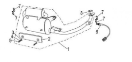 Neco Abruzzi EFI injection 125 - Uitlaat (nr. 1) - 18100-J23-0000