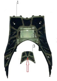 Turbho CD-50 / Accudeksel t.b.v. voetplaat (nr. 3) - 10040060190000