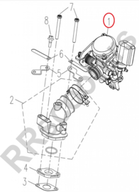 Neco Borsalino - Carburateur (nr. 1) (50cc. / 4-takt / Euro 4)  - ORIGINEEL !!!  - (M3152059)