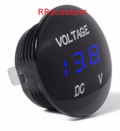 Voltmeter (digitaal-blauw-rond) 3,5-24 Volt (VAK B-22)