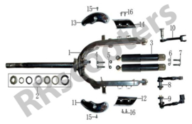 Razzo Venice (125cc) - Schokbreker SET VOOR (links & rechts) (nr. 3)-  TI31-090200000