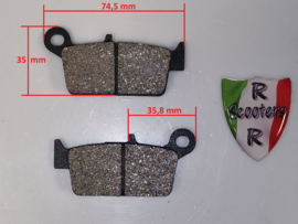 25 + 26 - Remblok set (voor), Type: 2 - (geschikt voor 10inch. + 12 inch) (VAK B-60)