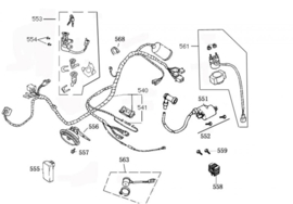 Neco Borsalino 125cc (ECS) - Bobine met bougiedop (type: 2) - (nr. 551) - (M125T-E-070300) - (VAK D)