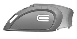 GTS Trento - Kappen - Achterscherm RECHTS - (Lava Grey)