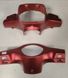 Kappen - China LX - (S-type) - Koplampkap + Tellerkap - Kleur: Mat Rood - (nieuw) - (VAK Z 61-22)