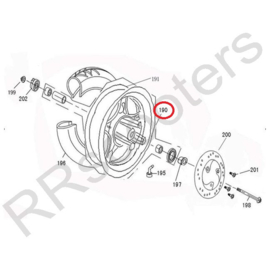 BTC R8 - Velg Voor (voor bandenmaat 120-70-12) (nr. 190)