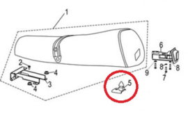 Neco Abruzzi - Seat Lock Mount (nr. 5) - (MJ08-92200-00)