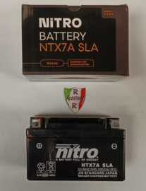 1 - accu Nitro 12V 6AH (ideaal voor uw Retro scooter) (7 Ah.)