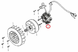 Motobi BT125QT-21 / Ontsteking (nr. 2) - (M111110-152QMI-0000)