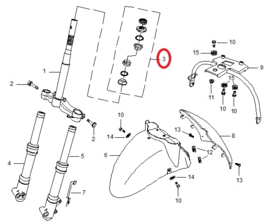 Baotian Classico - Balhoofdlagerset (nr. 3) - 504500-TAU-0000