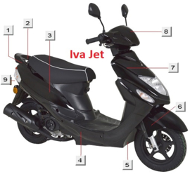 Iva Jet - Spatbord Voor - kleur: zwart (nr. 6)