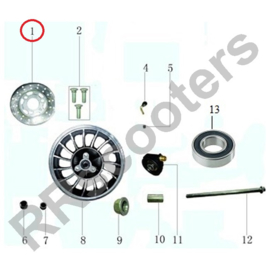 Turbho CD-50 / Remschijf (nr. 1) - P2R00-63360-00-33