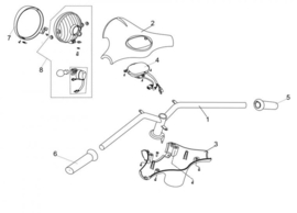 Neco Abruzzi - Handvaten set (ZWART) (nr. 5 + 6) - M64100-J23-0000BLA + M64200-J23-0000BLA