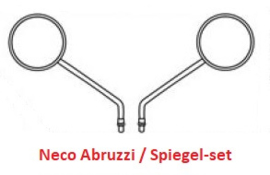 Neco Abruzzi - Spiegel-set (Links & Rechts) - Kleur: CHROOM - 89200-J23-0000CHR (VAK E-30) + 2x verloop (VAK B-107)