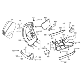 AGM VX-50 / Side-skirt Links onder voetplaat - nr: 141 (VX 64306-ALA6-9000 MG)