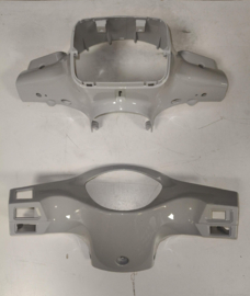 Kappen - China LX - (S-type) - Koplampkap + Tellerkap - Kleur: Glans Nardo Grijs - (nieuw) - (VAK Z 61-22)