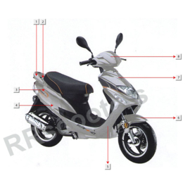 Razzo Strike - Stuurkap VOOR (nr. 8) (champagne) - TB00G-050200001 C
