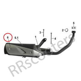 Razzo Venice (125cc)- "chroom" Kunststof hitteschild - (nr. 6) - TB31-034000002