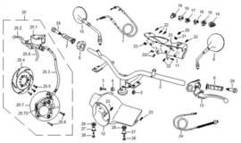 Neco Agira  - Spiegel LINKS (chroom) (VAK  C-15)