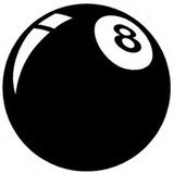 Black 8 Ball Motief 2 Sticker
