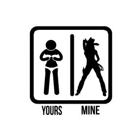 Yours Mine Sticker