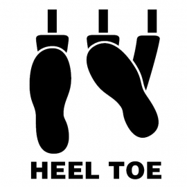 Heel Toe sticker