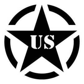 US Army Ster Sticker Motief 12