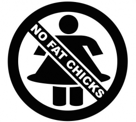 No Fat Chicks Motief 1 sticker