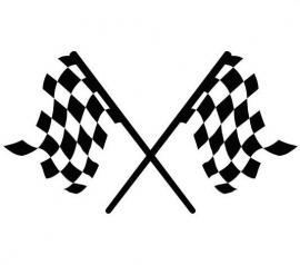 Race Vlag Motief 2  sticker