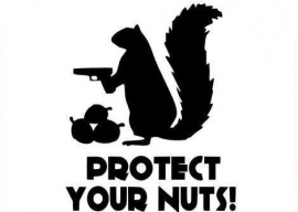Protect Your Nuts !  Motief 2 Sticker