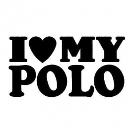 Volkswagen I Love My Polo Sticker