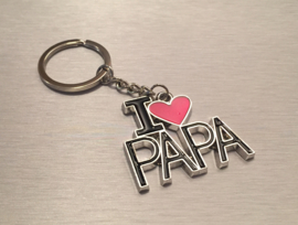 I Love PAPA Sleutelhanger