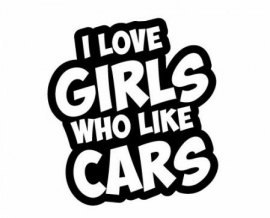 I Love Girls Who Like Cars sticker