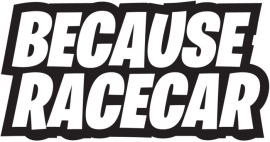 Because Race Car Motief 2 sticker