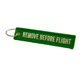 Remove Before Flight Sleutelhanger Groen