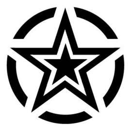 US Army Ster Sticker Motief 9