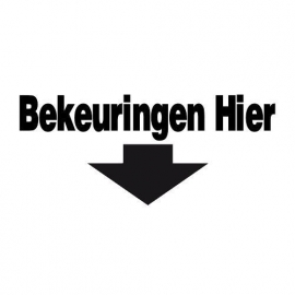 Bekeuringen Hier Motief 2 Sticker