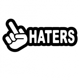 Haters sticker