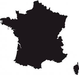 Frankrijk Map sticker