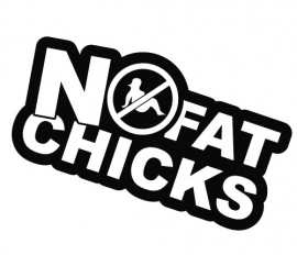 No Fat Chicks Motief 2 sticker