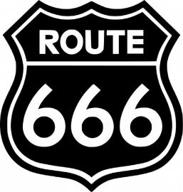 Route 666 sticker