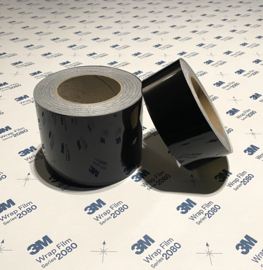 De Chrome Wrap Folie / Tape Glans Zwart 10cm x 20meter | 3M™ Wrap Film Series 2080